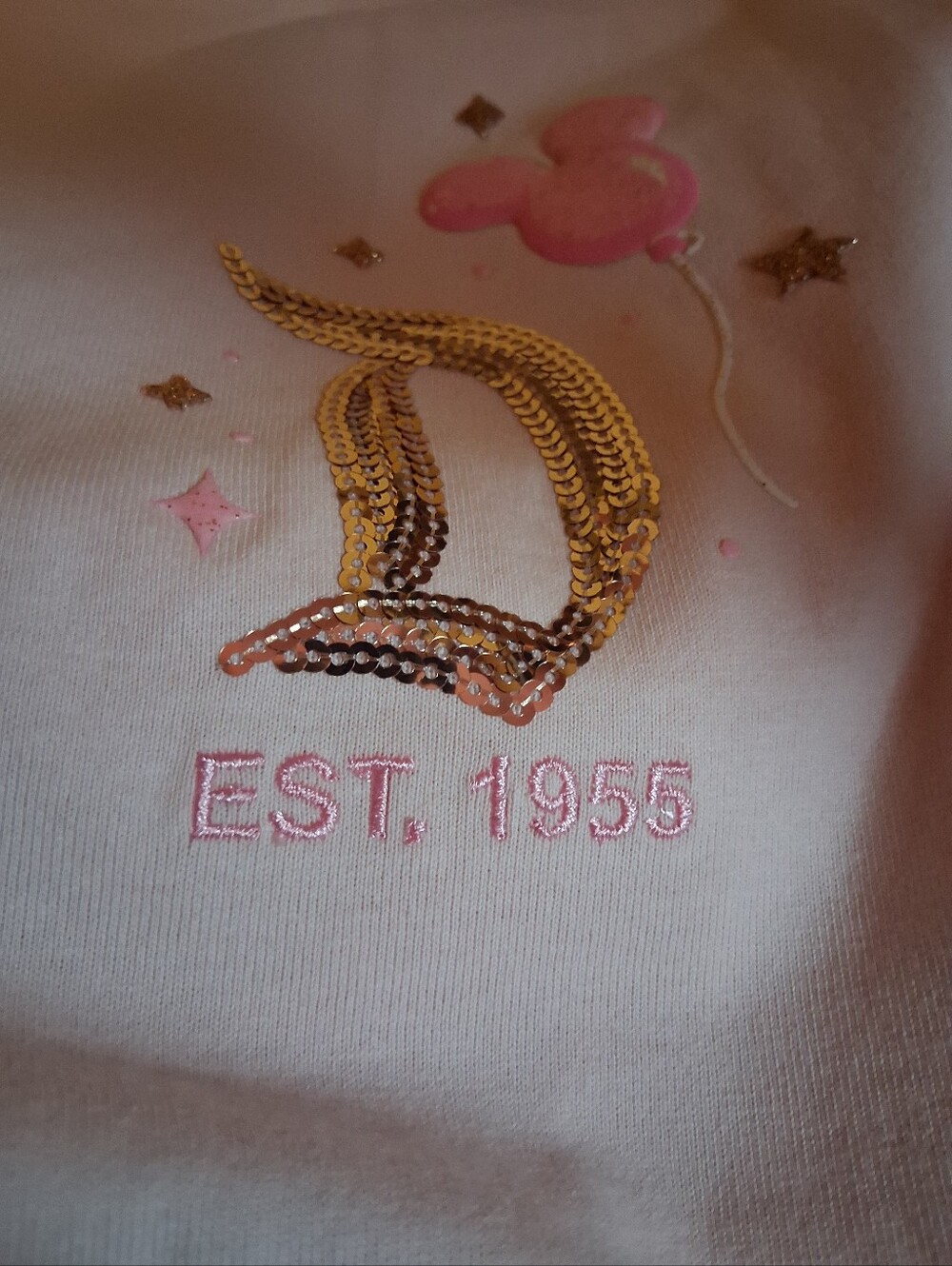 Disney Pink Sequin 'Disneyland' Mickey Balloons Long Sleeve Jersey - Picture 10 of 13